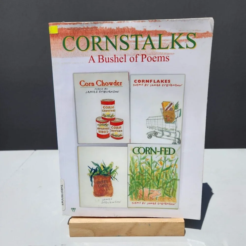 Cornstalks a Bushel of Poems Paperback Book by James Stevenson Poem Sketches Dra